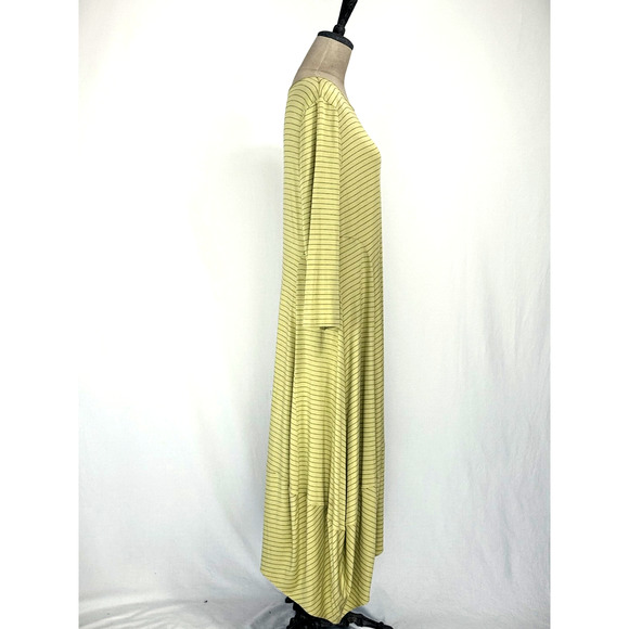 COMFY USA - Balloon Dress - Modal - Fun Chartreuse Stripe XL #0042 ARTWEAR - Picture 5 of 6
